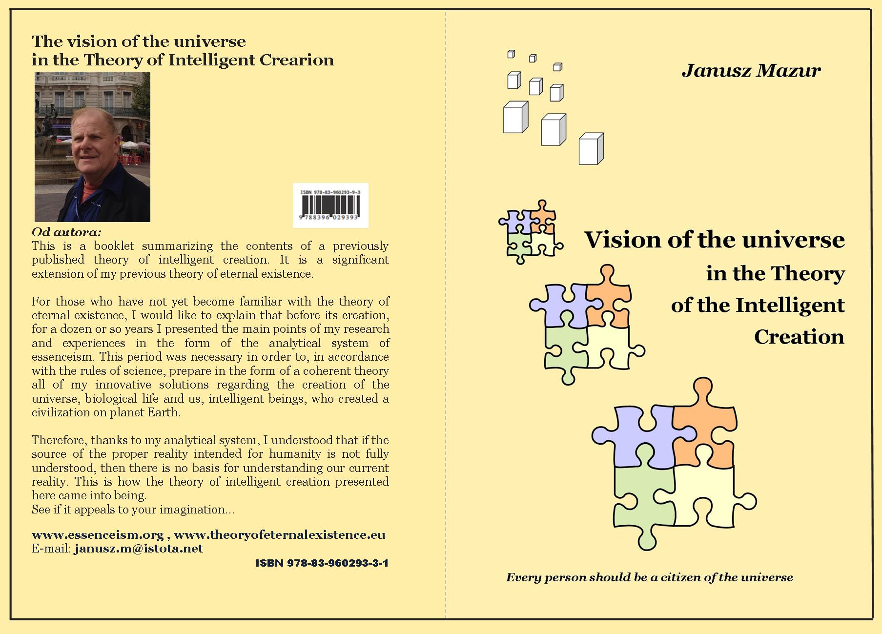 Cover of Vision of universe in Theory of the Intelligent creation